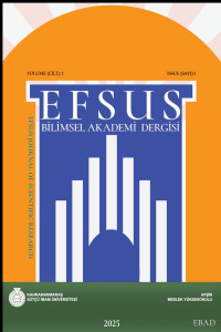 Efsus Bilimsel Akademi Dergisi Kapak resmi